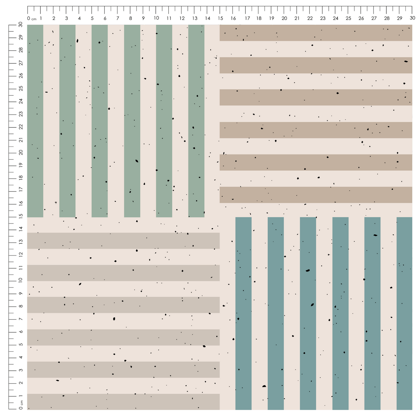 French Terry HoVe Stripes Beige Mint - Vorbestellung