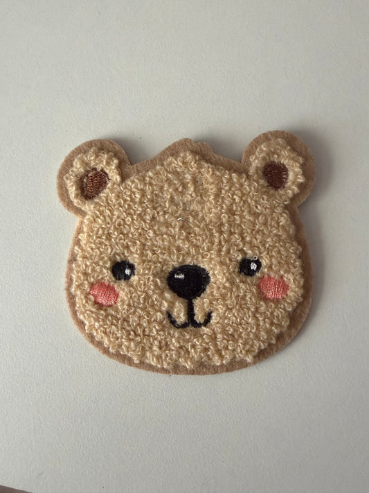 Chenille Patch Bärchen Beige