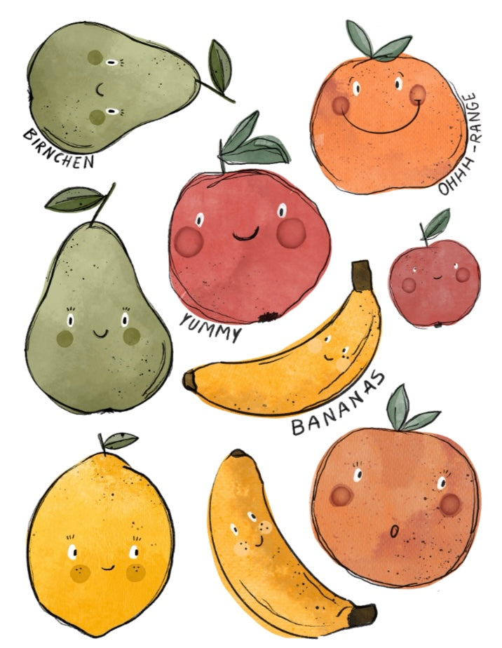 Rub-on Sticker „Fruity“