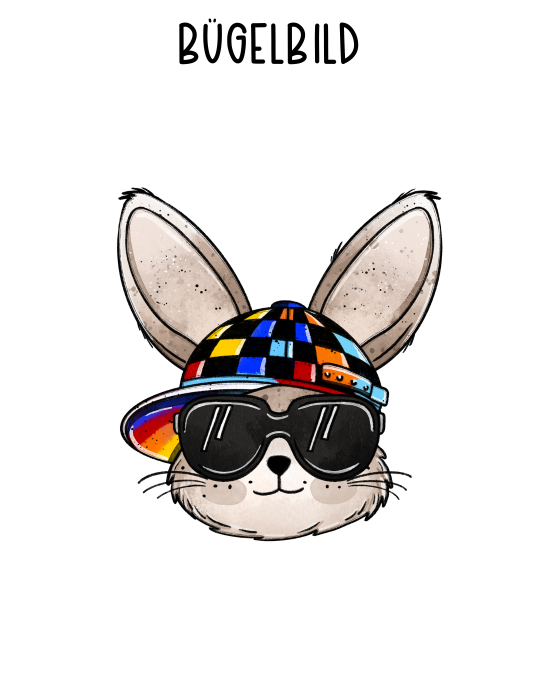 Bügelbild Hopster Checker Bunt