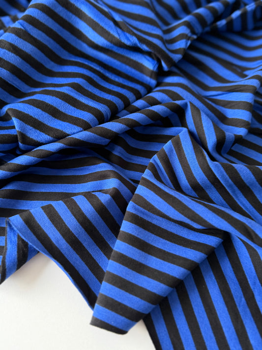 Softjersey Stripes Schwarz Royalblau