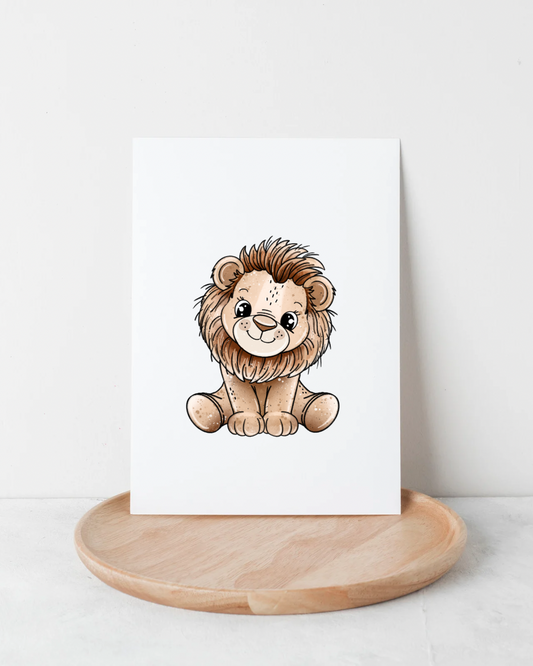 Bügelbild Löwilein Brown