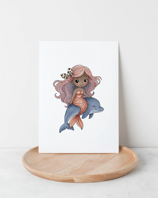 Bügelbild Little Love Mermaid Delfin - Vorbestellung