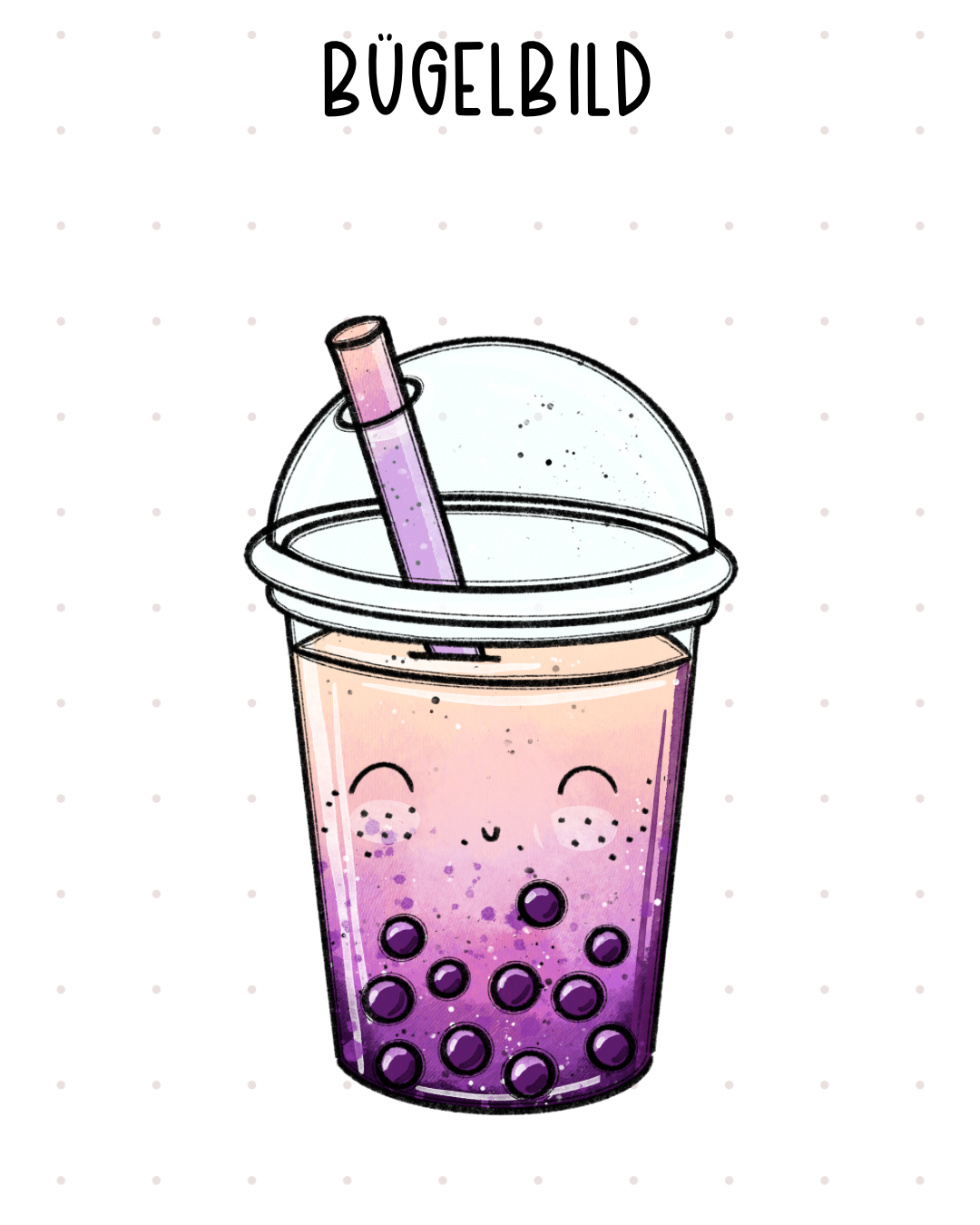 Bügelbild Bubble Tea Purple