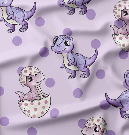 French Terry Dino Babys Lila - Vorbestellung