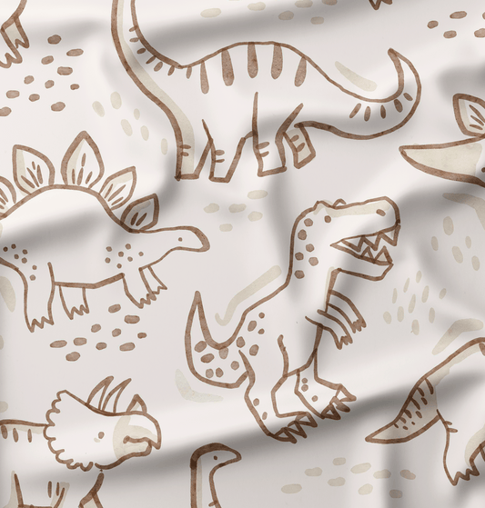 French Terry Dinos Rust