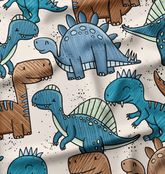 French Terry Dinotopia Beige - Vorbestellung