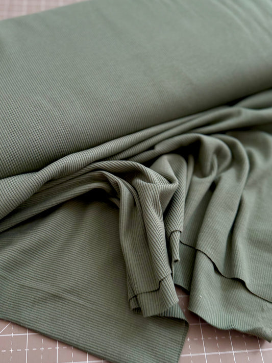 Ribjersey dunkles Altmint