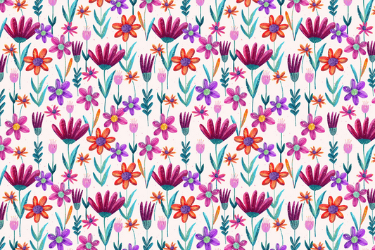 Bio Jersey Flowerl Beige