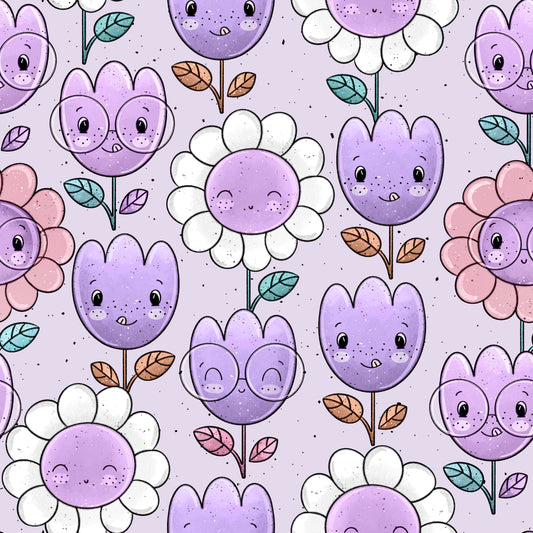 Jersey Flower Babys Pastelllila