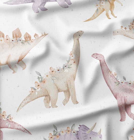 French Terry Flower Dinos - Vorbestellung