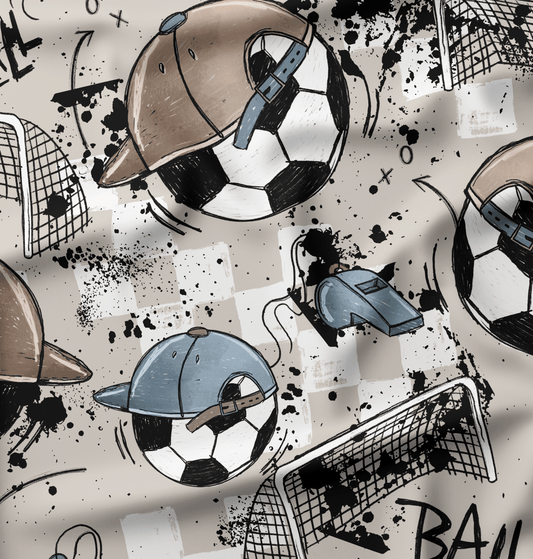 French Terry Fußball Beige - Vorbestellung