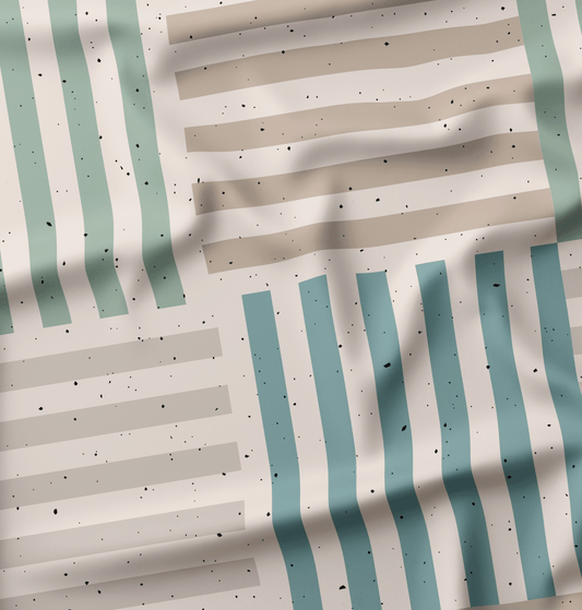 French Terry HoVe Stripes Beige Mint - Vorbestellung