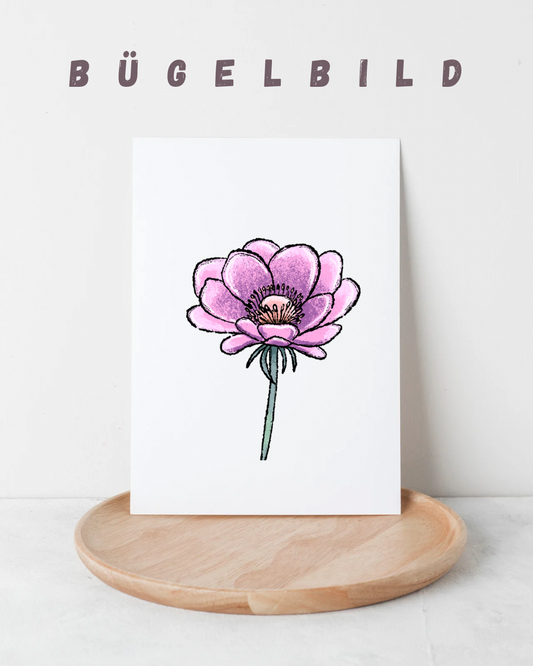 Bügelbild Flora Pink