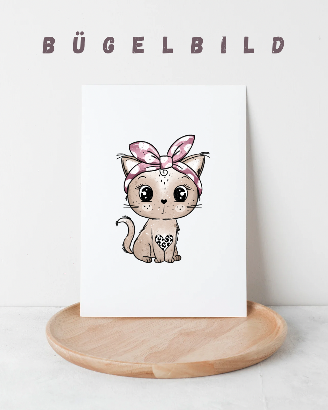 Bügelbild Kitty Pink