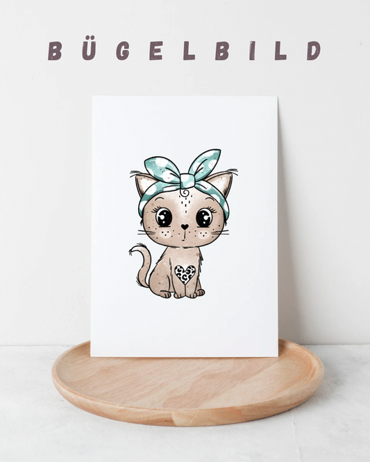 Bügelbild Kitty Mint