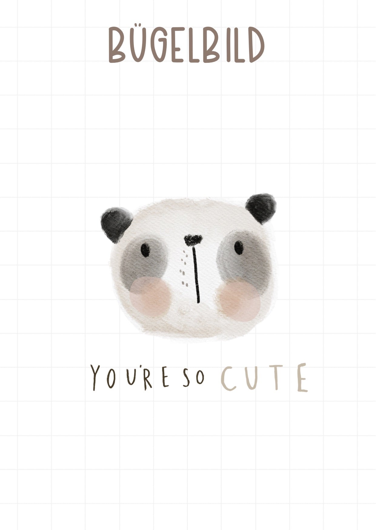 Bügelbild Cute Panda