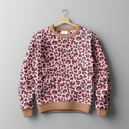 French Terry Leo Crush Pink Choc - Vorbestellung