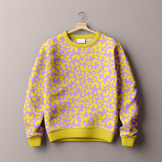 French Terry Leo Crush Yellow Purple - Vorbestellung