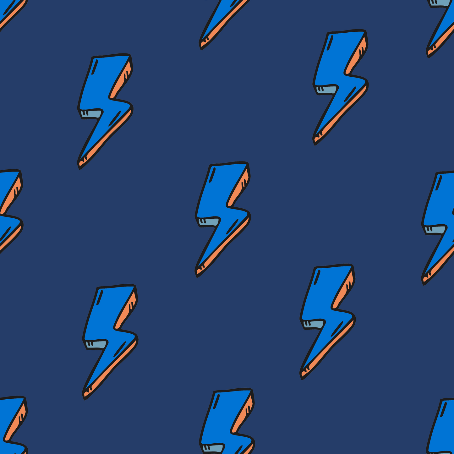 Reststück Canvas Blitze Blau 100cm