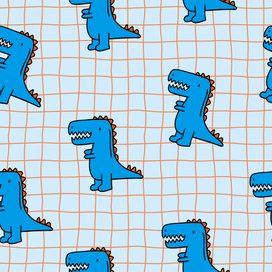 French Terry Dino Grid