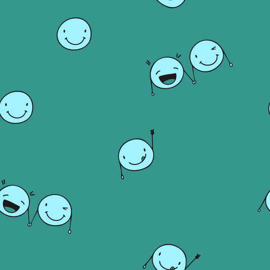 Reststück Canvas Smiley Grün 100cm