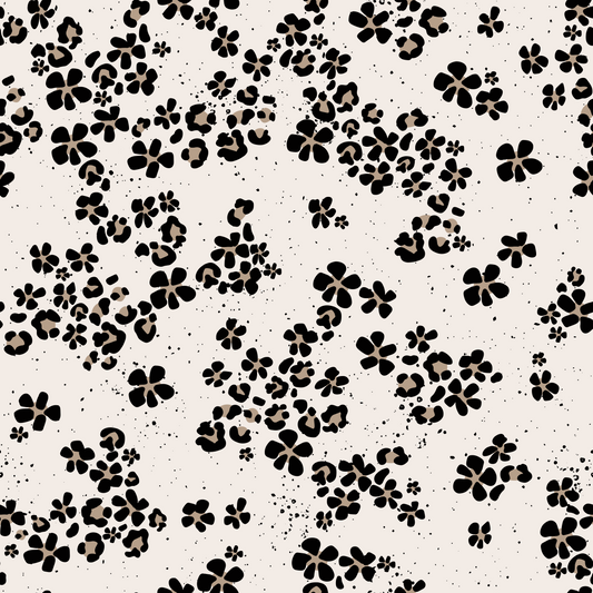 Bio Jersey Blumenleo Beige - Vorbestellung