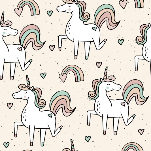 Bio French Terry Einhorn Spring Pastell - Vorbestellung