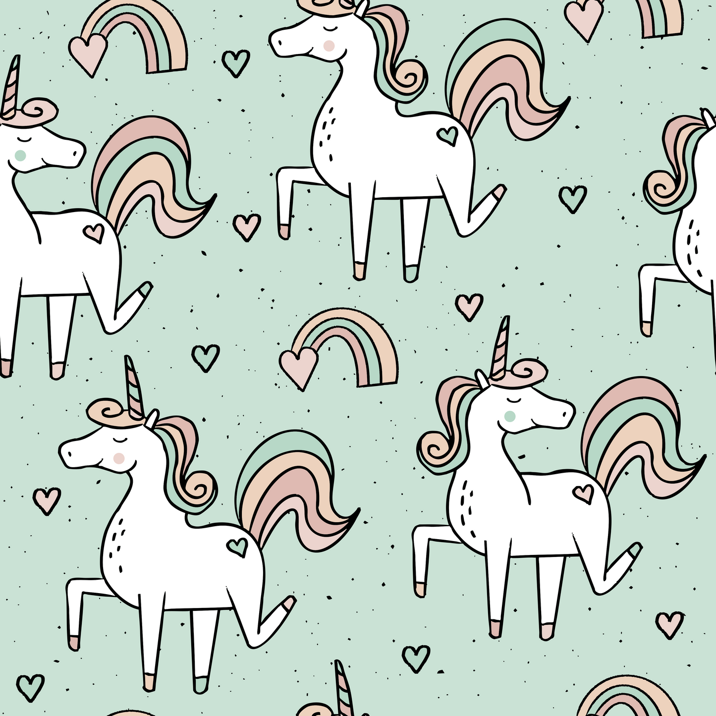 Bio French Terry Einhorn Sage - Vorbestellung