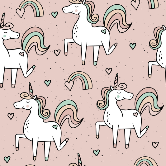 Bio French Terry Einhorn Blush - Vorbestellung