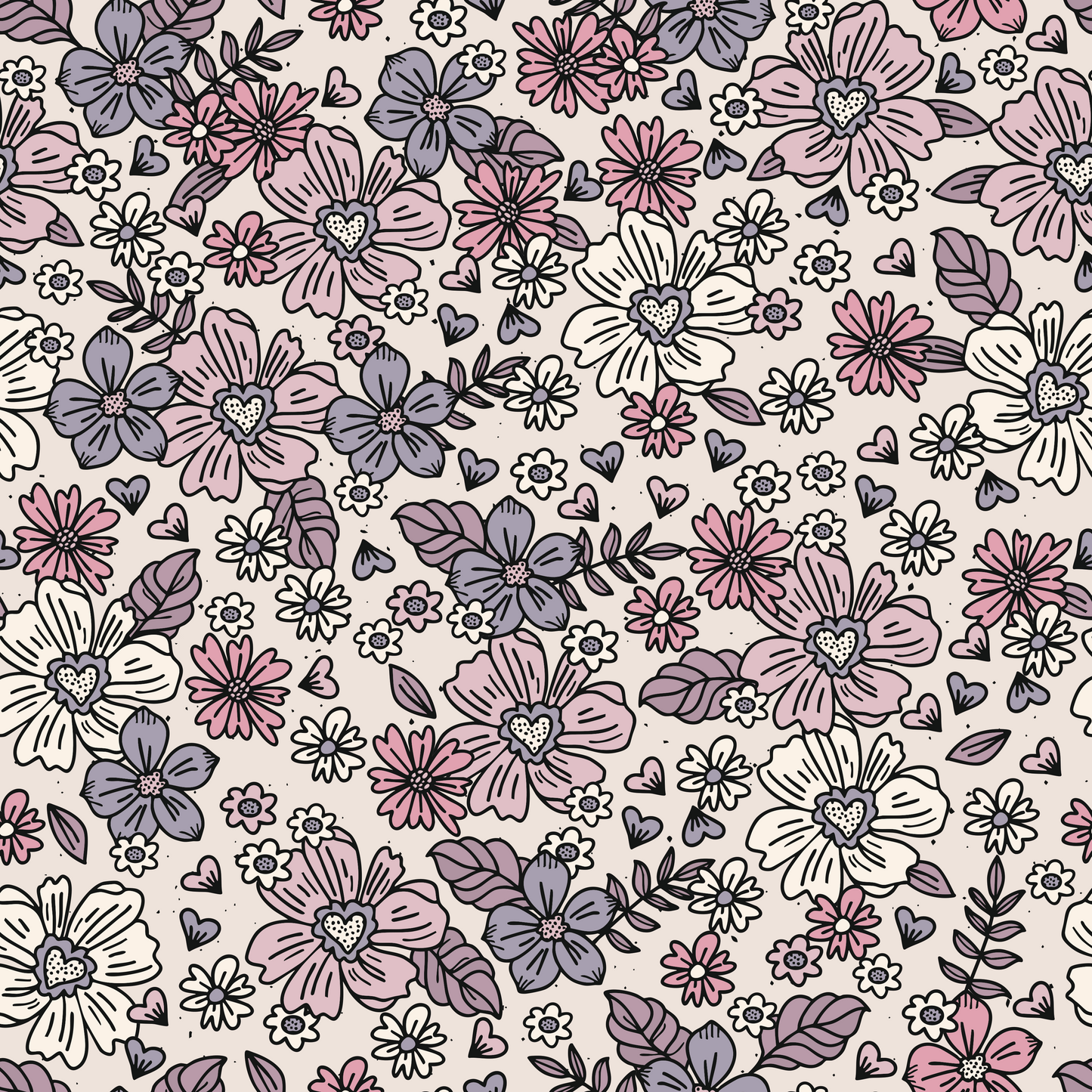 Bio French Terry Flower Love - Vorbestellung