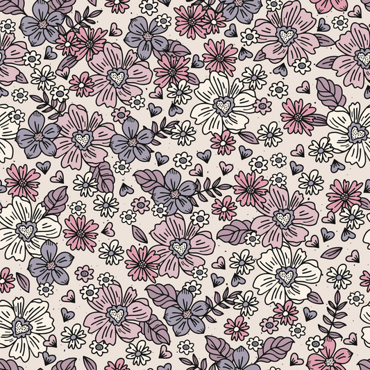 Bio French Terry Flower Love - Vorbestellung