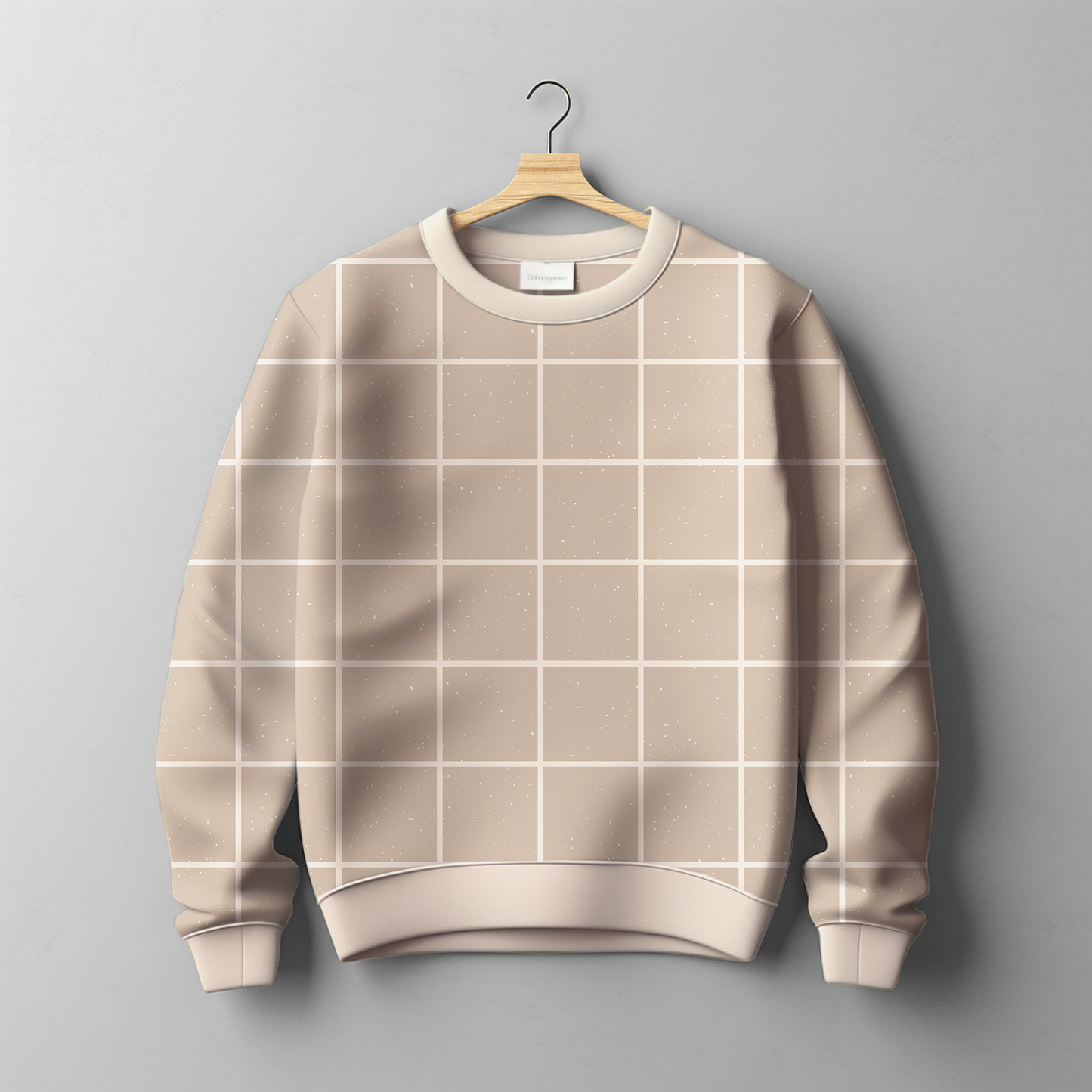 French Terry Big Grid Beige