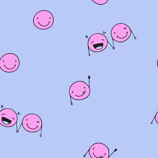 Jersey Happy Smiley Blue Blush