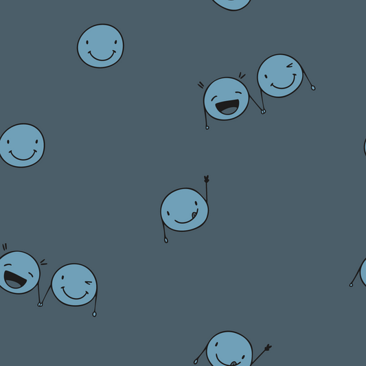 Jersey Happy Smiley Blue
