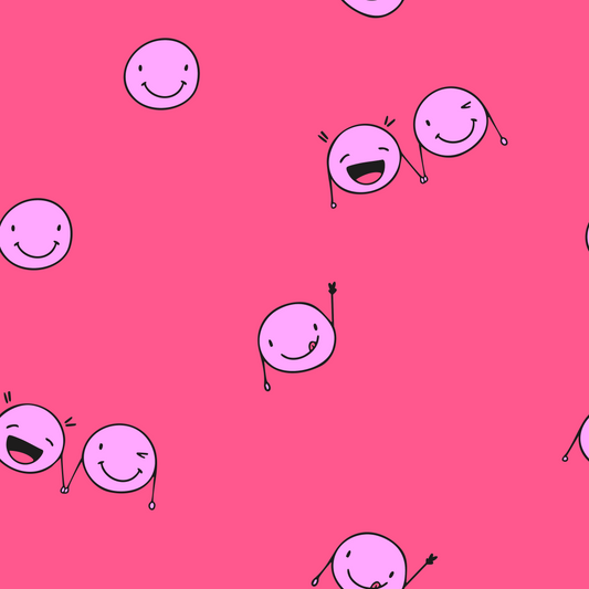 Jersey Happy Smiley Pink