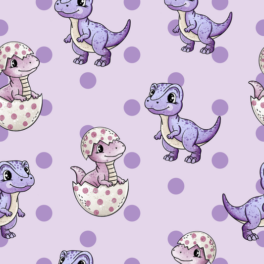 French Terry Dino Babys Lila - Vorbestellung
