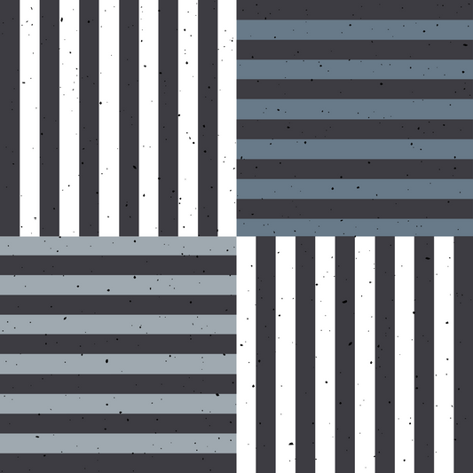 French Terry HoVe Stripes Grey Blue