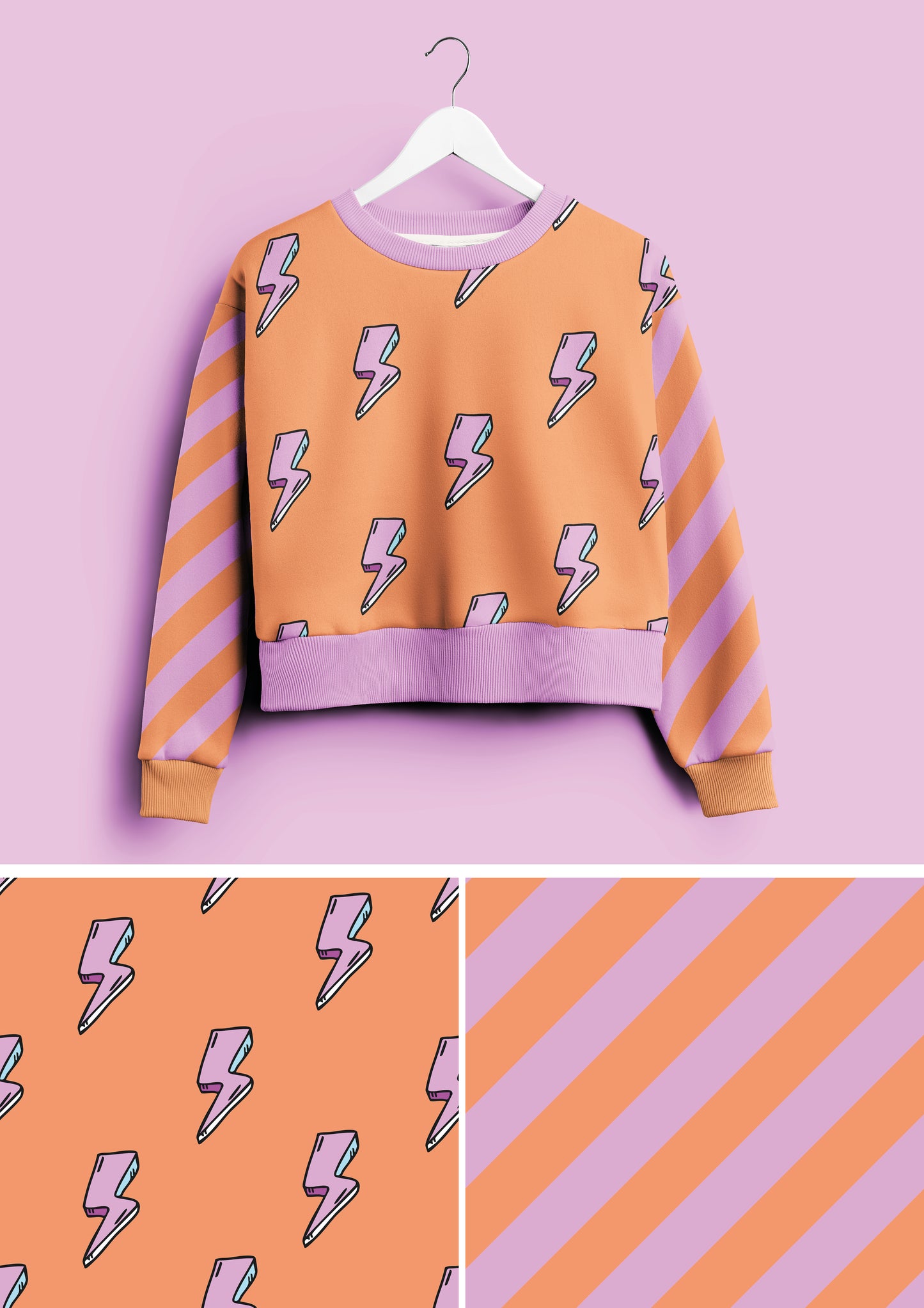 "Stripes Orange Lila" - Vorbestellung