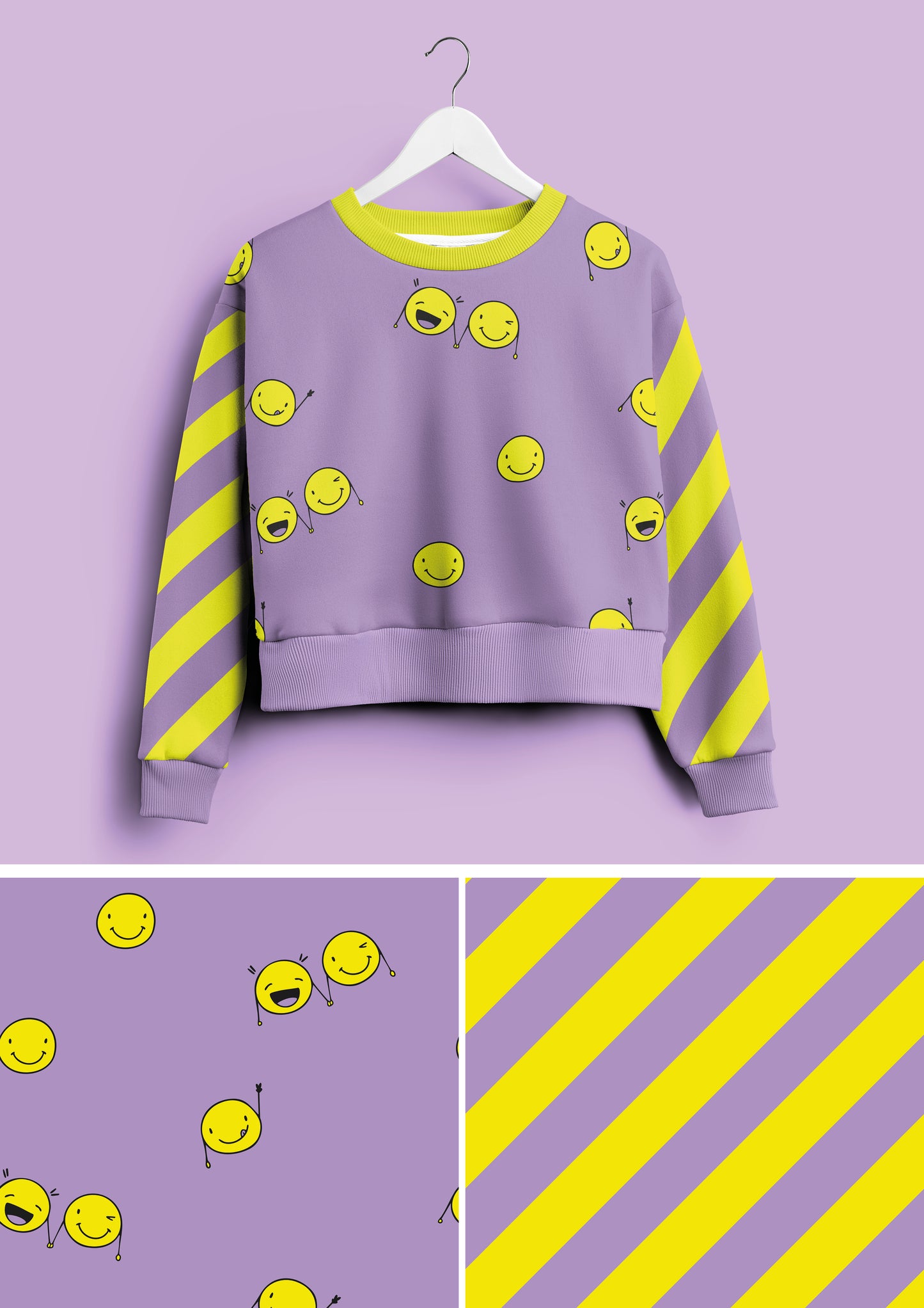 "Happy Stripes Purple Yellow" - Vorbestellung