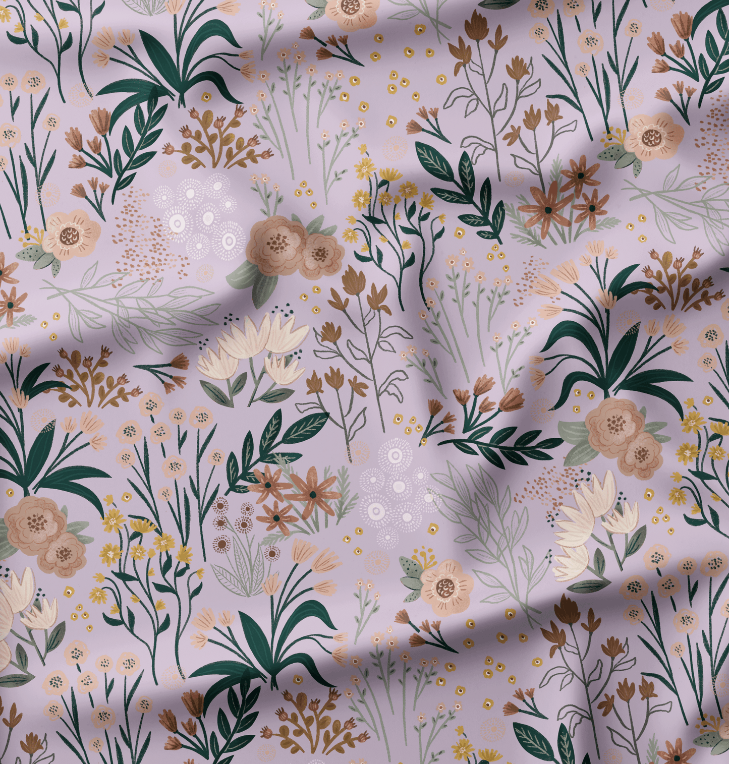 French Terry Lila Dreamflowers - Vorbestellung