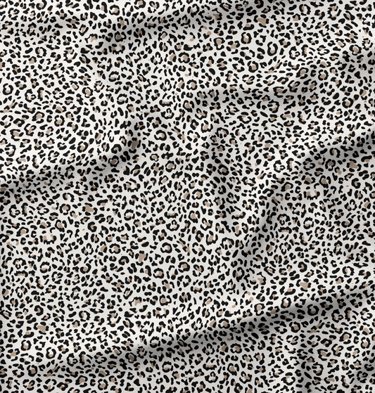 French Terry Mini Leo Beige