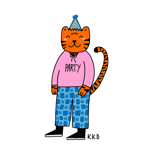 Bügelbild "Party Tiger" - Vorbestellung