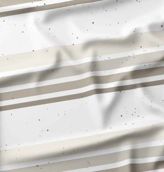 French Terry Pepper Stripes Beige