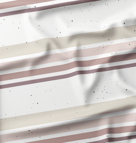 French Terry Pepper Stripes Mauve - Vorbestellung