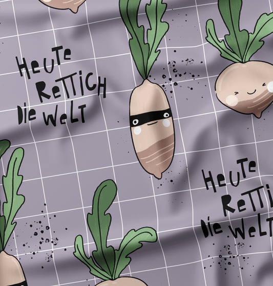 French Terry Rettich Lila Grid - Vorbestellung