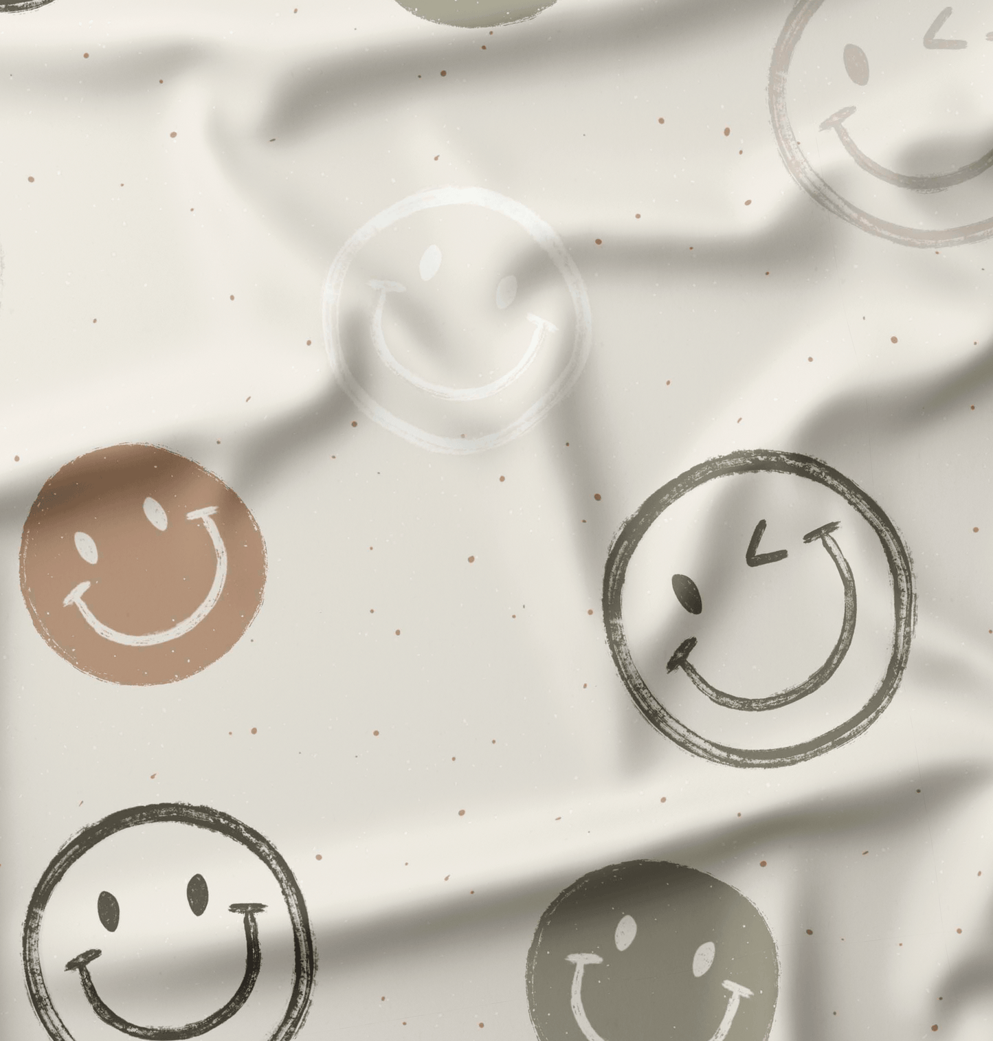 French Terry Smiley Khaki