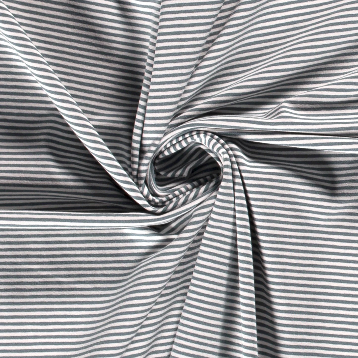 Jersey Mini Stripes Stahlblau