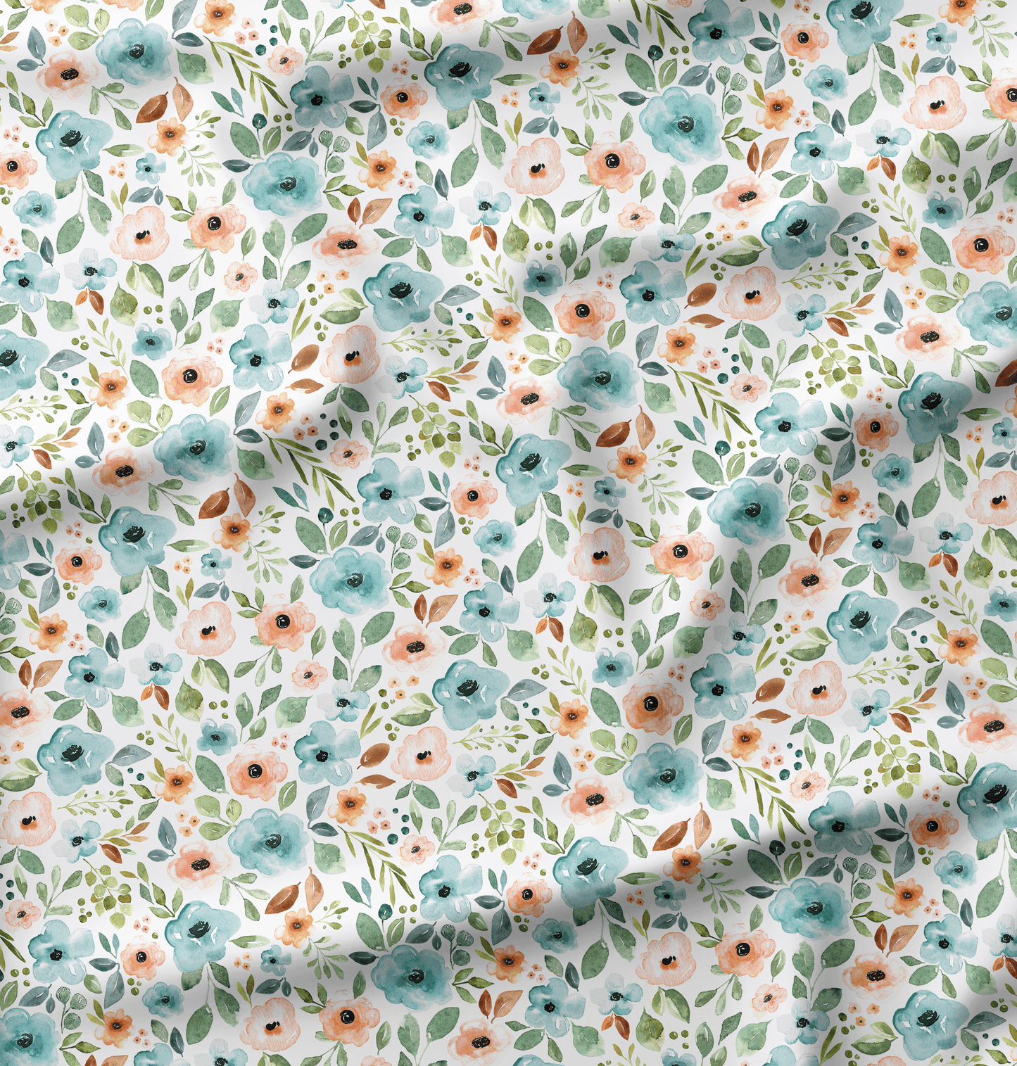 French Terry Minty Flowers - Vorbestellung