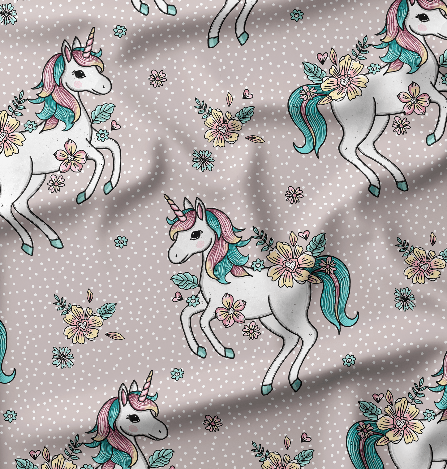 French Terry Flower Unicorn